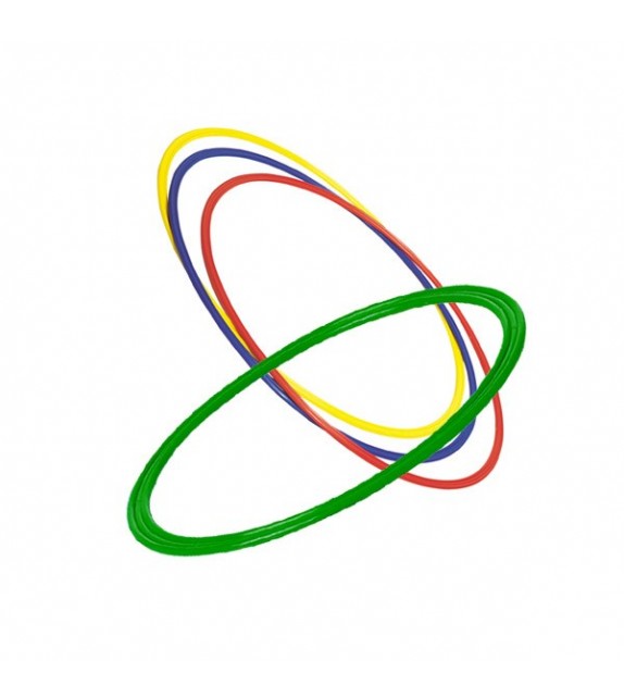 4 cerceaux plats 4 couleurs - diamètre : 60cm