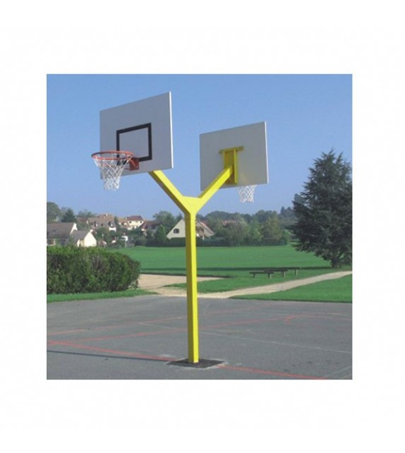 Poteau de basket double tête Pann. Rectangle