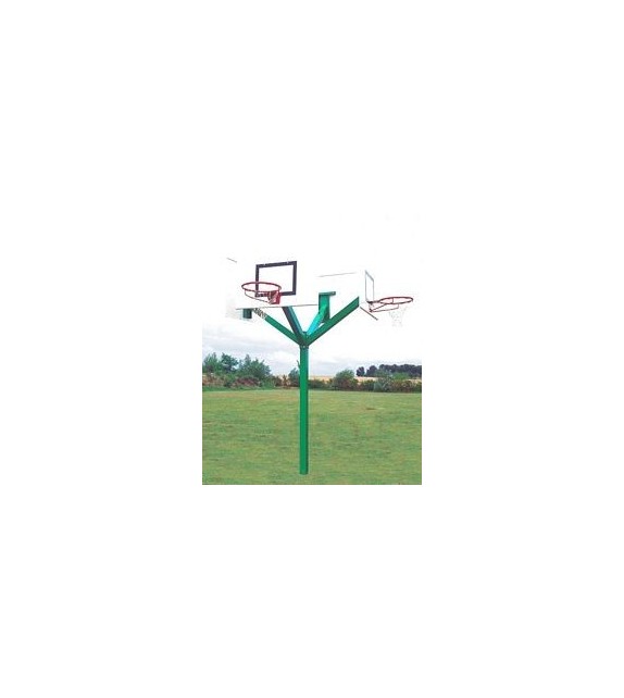 Poteau de basket quatre têtes Pann. Rectangle