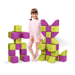 JollyHeap Set Medium : 50 blocs magnétiques pour la construction magnétique
