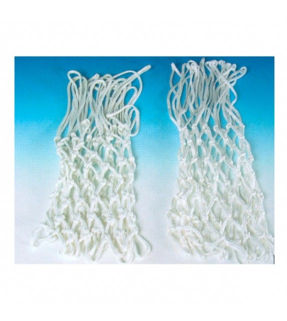 Basketball -paire de filets en nylon blanc 4mm