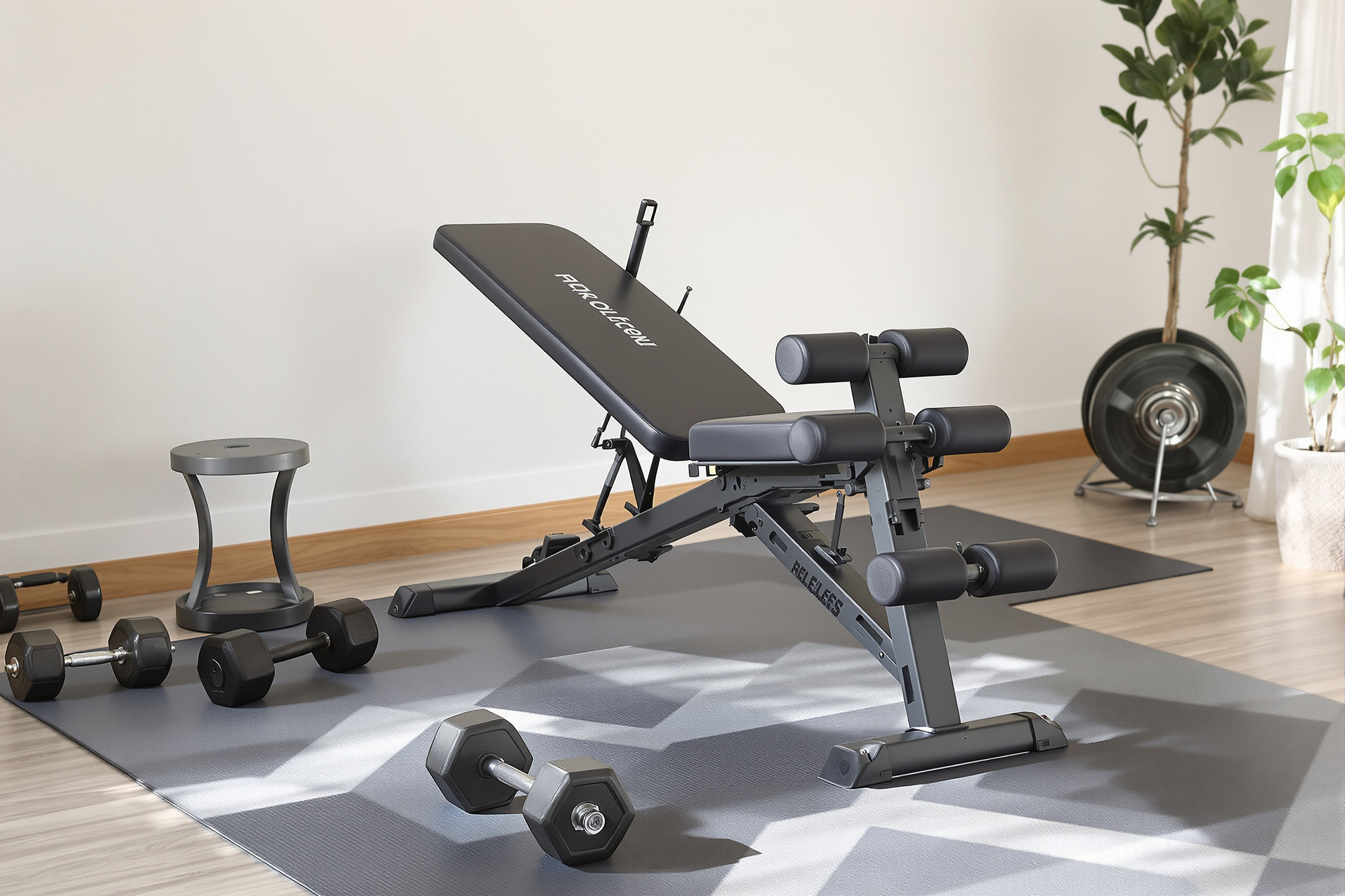 Banc réglable polyvalent avec accessoires