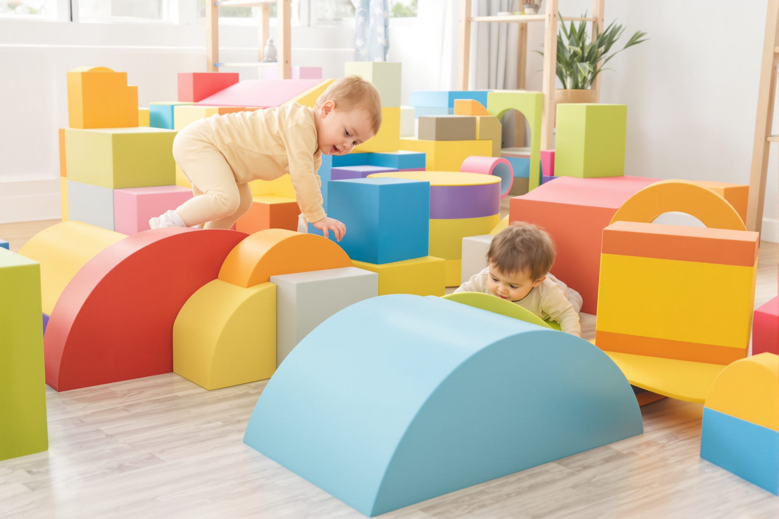 Modules mousse bébé pour parcours de motricité