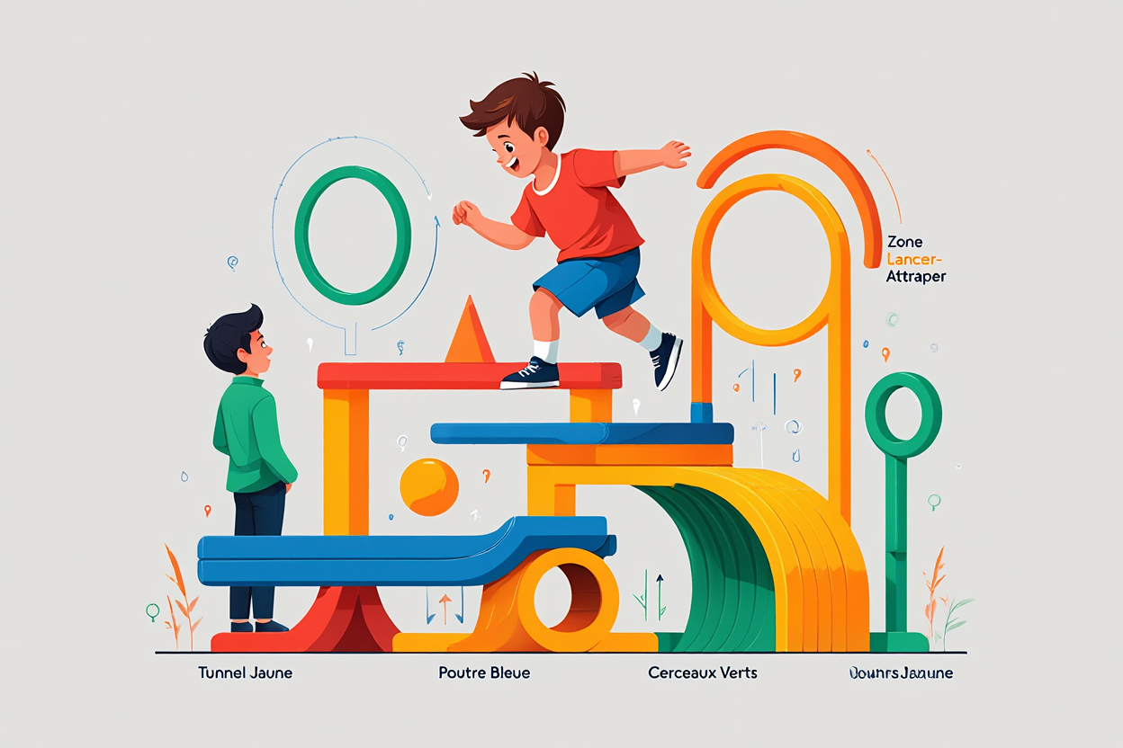 Parcours psychomoteur en maternelle : idées de motricité